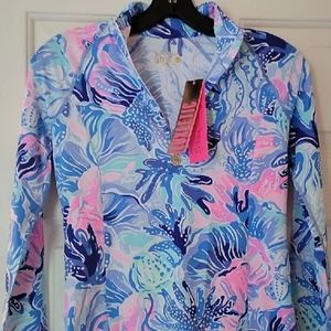 NWT Lilly Pulitzer Luxletic Marion Half zip